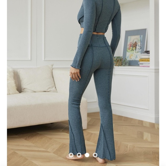 NWOT Urban Outfitters- Out From Under Bella Thermal High-Waisted Flare Pant - Picture 2 of 9